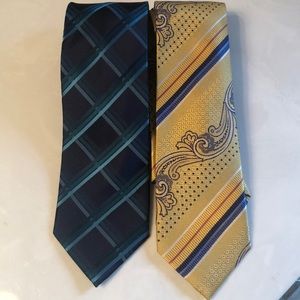 Bundle: 1 with various blues & navy and the 2nd yellow & navy.